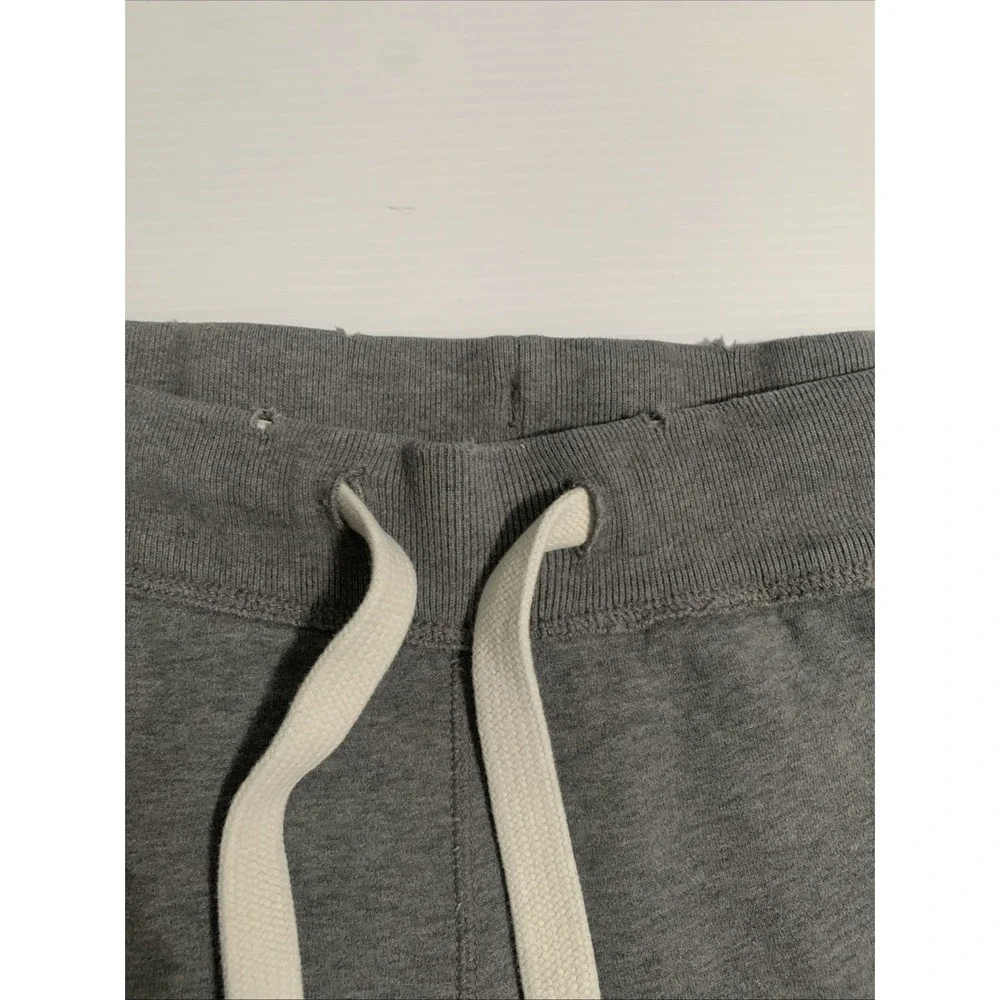 Y2K Hollister Sweat Pants Mens Small Distressed Grey Relax Wide Leg Drawstring